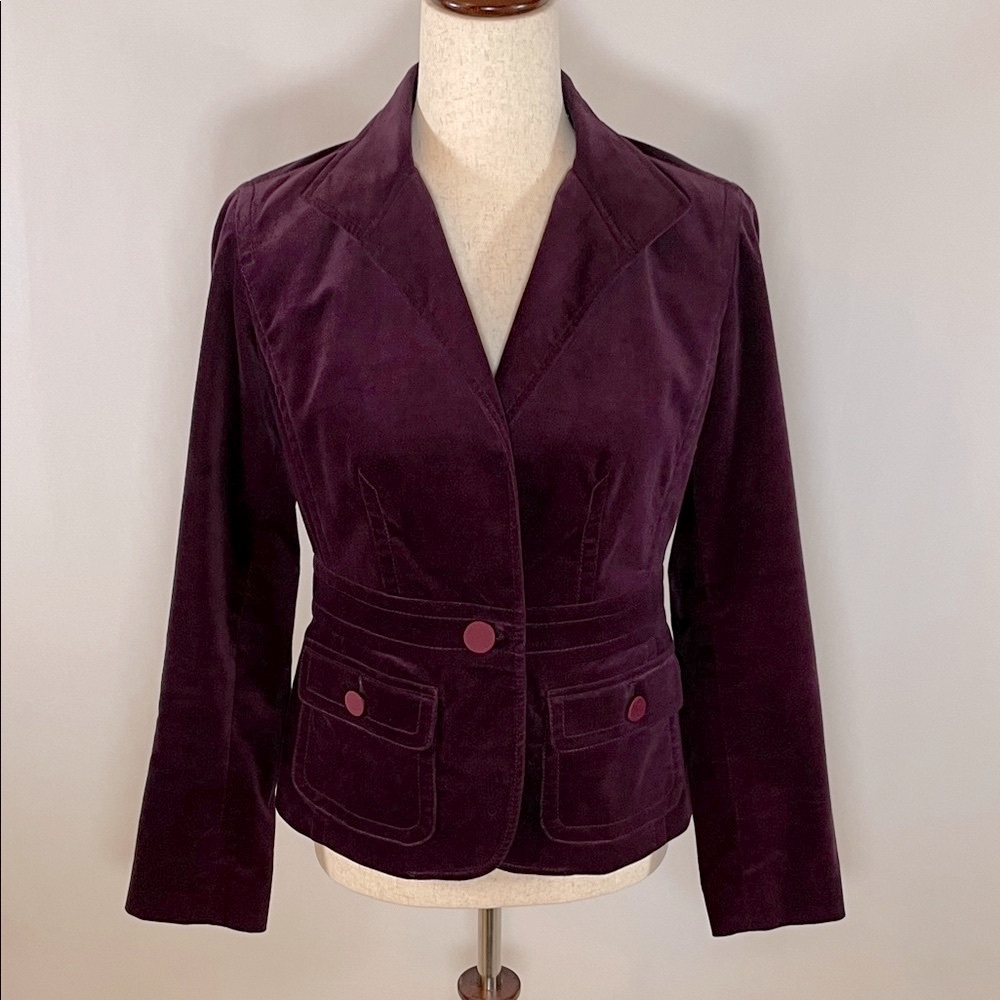 Women's Purple Velvet Jacket